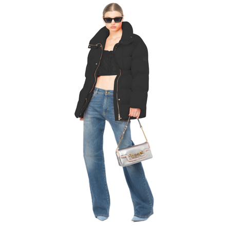 PINKO DAMSKA KURTKA PUCHOWA Z WYSOKĄ STÓJKĄ