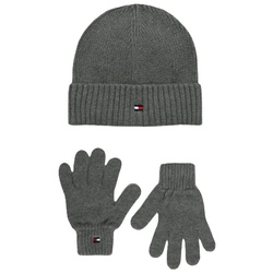 TOMMY HILFIGER ZESTAW DZIECIĘCY CZAPKA RĘKAWICZKI