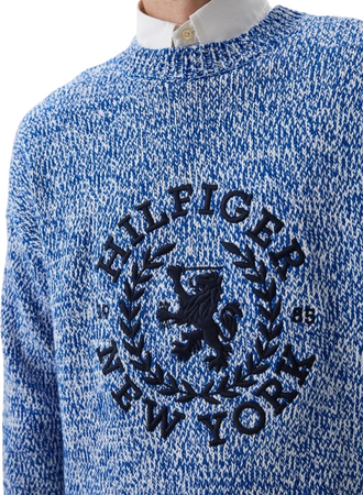 TOMMY HILFIGER SWETER MĘSKI SLUB MOULINE