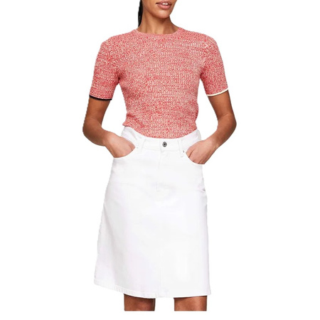 TOMMY HILFIGER SWETER Z KRÓTKIM RĘKAWEM DAMSKI