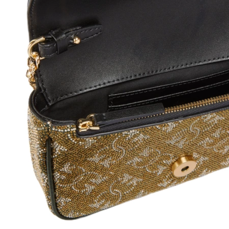 PINKO TOREBKA SKÓRZANA Z KRYSZTAŁKAMI LOVE ONE POCKET