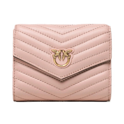 PINKO SKÓRZANY PORTFEL DAMSKI COMPACT WALLET CHEVRON