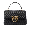 PINKO TOREBKA SKÓRZANA CLASSIC LADY LOVE BAG PUFF CHEVRON