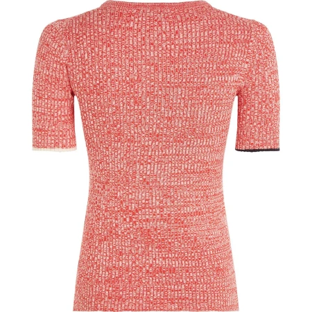 TOMMY HILFIGER SWETER Z KRÓTKIM RĘKAWEM DAMSKI