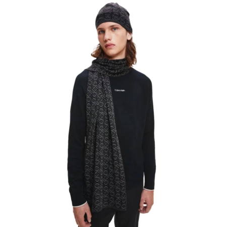 CALVIN KLEIN ZESTAW CZAPKA + SZAL SHADOW MONOGRAM