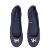 TOMMY HILFIGER BALERINY SKÓRZANE TH HARDWARE