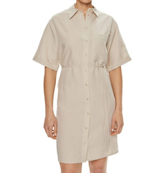 CALVIN KLEIN SUKIENKA KOSZULOWA LINEN BLEND