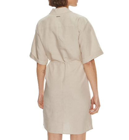 CALVIN KLEIN SUKIENKA KOSZULOWA LINEN BLEND
